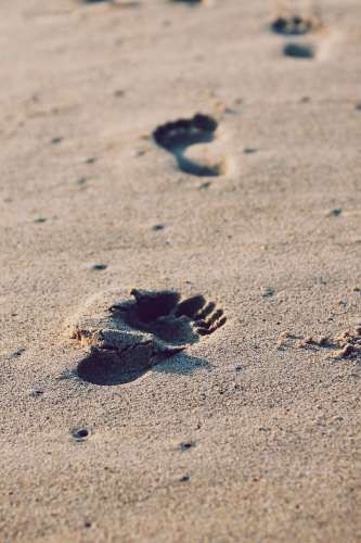 Walking barefoot without shoes